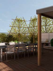 Home Groene bedrijfstuin aangelegd door professionele tuinman van de provincie Limburg met planten en werkplekinrichting